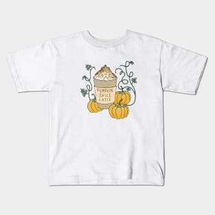 Pumpkin Spice Latte Drink Kids T-Shirt